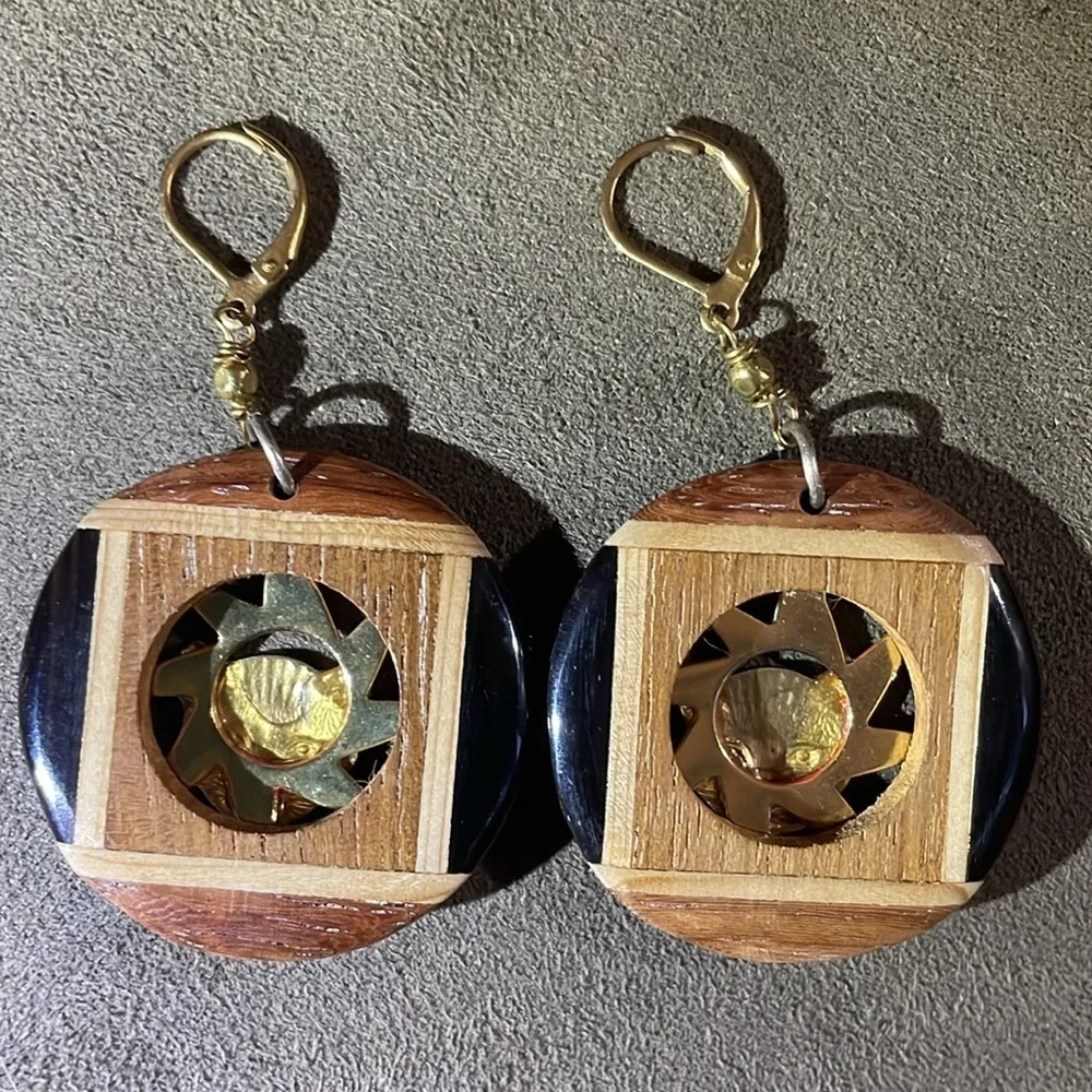 Vintage cat Face Earrings Set